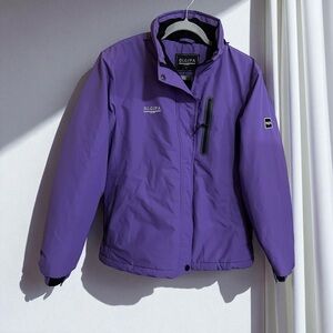 DLGJPA Women's Mountain Waterproof Purple Fleece Lined Ski Snow Jacket Coat Med